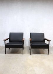 vintage design armchairs Industrial vintage lounge fauteuils industrieel
