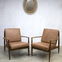 Midcentury Danish design lounge chairs Grete Jalk, France & Søn-France & Daverkosen