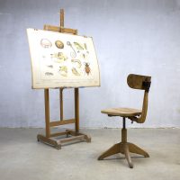 Vintage industrial stool Sedus atelier stoel kruk