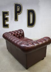 vintage oxblood red leather chesterfield sofa mancave