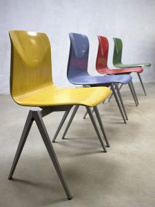 Vintage Galvanitas S22 Industrial stacking chairs