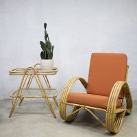 Vintage rotan bamboe fauteuil armchair