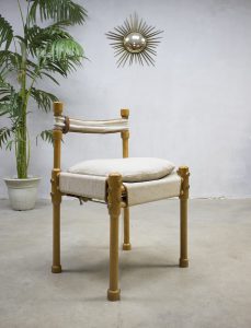 vintage easy chair stool hocker bohemian safari