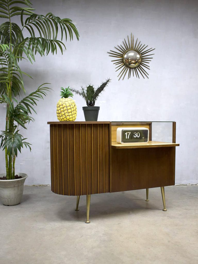 Vintage toonbank winkelvitrine jaren 60, vintage sixties cabinet counter