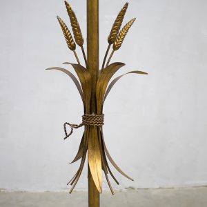Vintage Hollywood floor lamp regency gouden koren lamp gold vintage style wheat