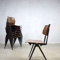 Vintage Galvanitas stacking dinner chairs sixties dutch design minimalism