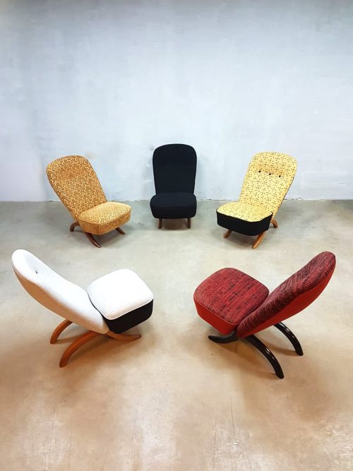Vintage Artifort Congo chairs Theo Ruth Dutch design fauteuil