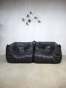 Togo Ligne Roset leather sofa bank hoekelementen vintage design