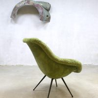 vintage retro kuipstoel fluffy stoel Eclectic stijl jaren 50