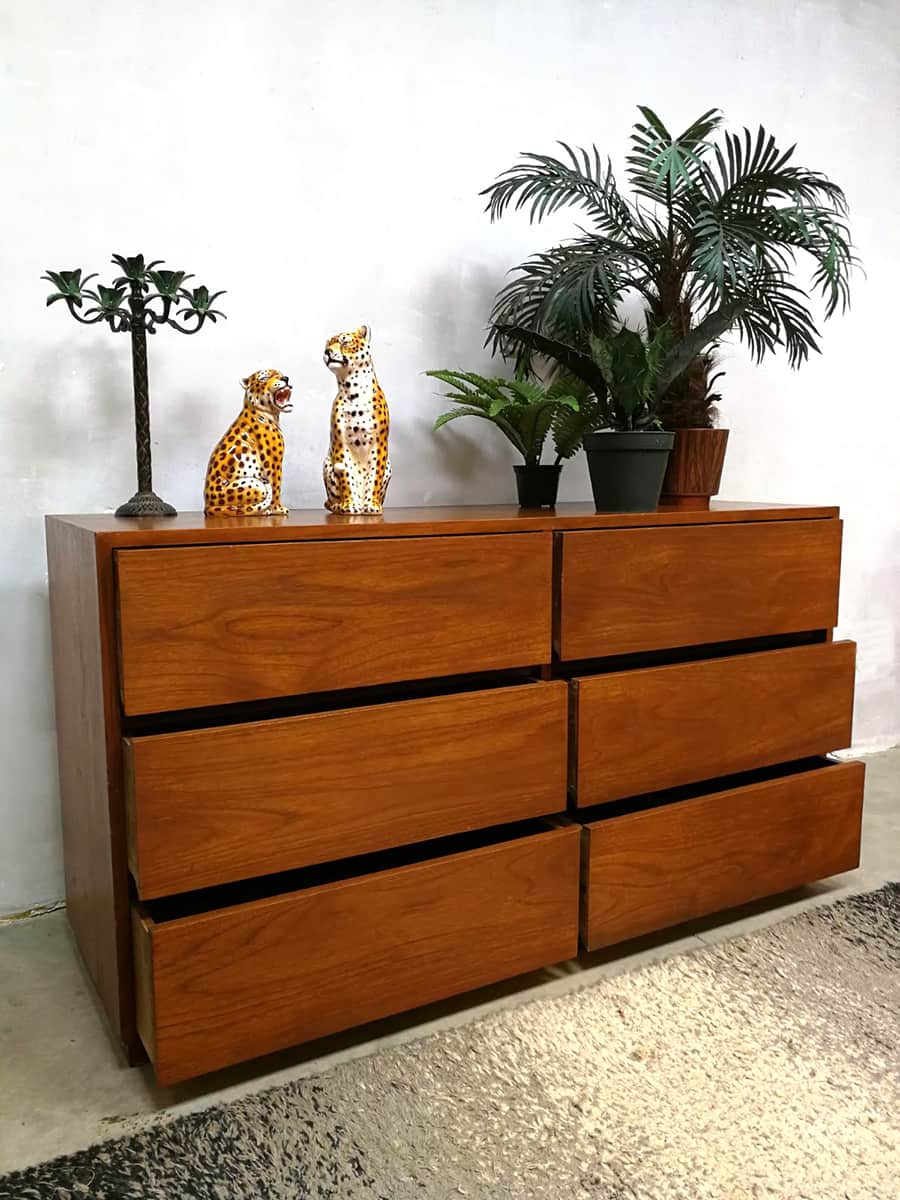 Jong tuberculose Expertise Vintage design ladekast teak, vintage cabinet chest of drawers | Bestwelhip
