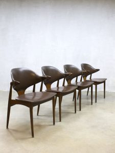 mid century cowhorn chairs Mahjongg dinnerchairs