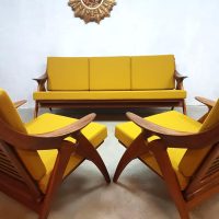 Vintage design lounge set bank sofa & arm chairs de Ster Gelderland