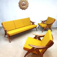 Vintage design lounge set bank sofa & arm chairs de Ster Gelderland