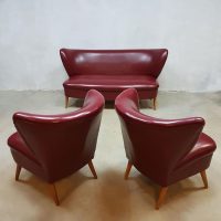 Vintage fifties cocktail stoel chair bank sofa lounge set