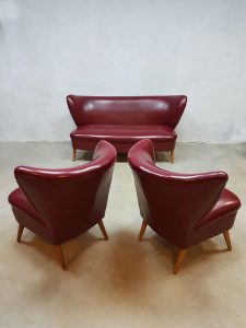 Vintage fifties cocktail stoel chair bank sofa lounge set