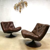 Artifort stoel fauteuil F978 G. Harcourt vintage swivel chair