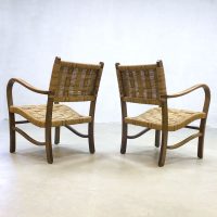 vintage rope chair rattan Scandinavian design Danish minimalism lounge chairs