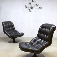 vintage design swivel lounge chair fauteuil Shelby Georges Van Rijck Beaufort