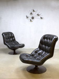 vintage design swivel lounge chair fauteuil Shelby Georges Van Rijck Beaufort