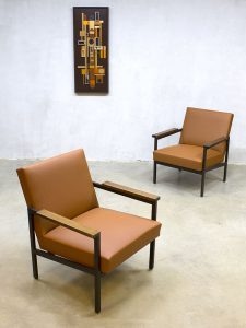 Vintage Dutch design Tijsseling chair fauteuil Gijs van der Sluis