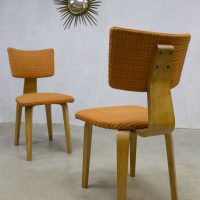 midcentury vintage design Cor Alons dinner chair eetkamerstoel plywood