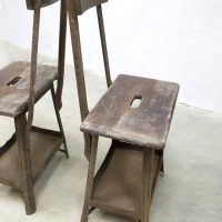 vintage krukken industrieel, vintage barstool stool industrial