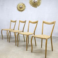 Vintage bamboo dinner chairs midcentury modern bamboe eetkamerstoel