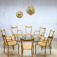 Vintage bamboo dinner chairs midcentury modern bamboe eetkamerstoel