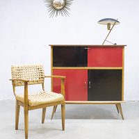 Vintage wandkast 'minimalism' cubism midcentury design cabinet dressoir
