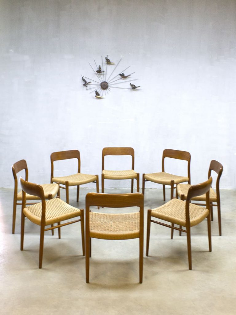 Model No.75 dining chairs dinner chair eetkamer stoelen Niels O. Møller voor J.L. Møller
