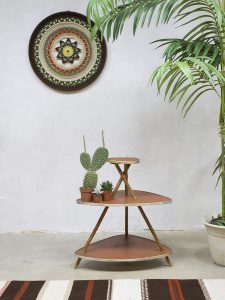 Vintage tripod plant stand sixties plantentafel 'Tipi style'
