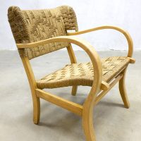 midcentury modern dutch design chair vintage rope chair Bas van Pelt V&D touw stoel
