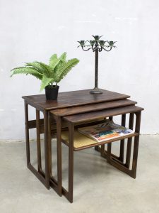 midcentury modern design Illim Wikkelso CFC bijzettafels nesting tables mimiset Johannes Andersen