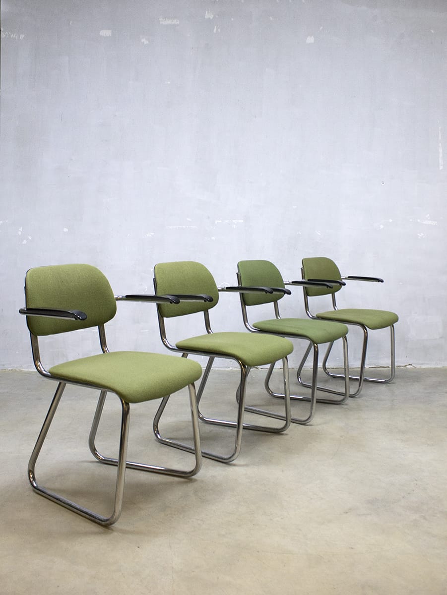 Vintage design office chairs buisframe Gispen 212