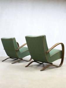 vintage design lounge chairs fauteuils art deco Halabala