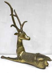 Vintage brass deer sculpture dubai style koperen hert