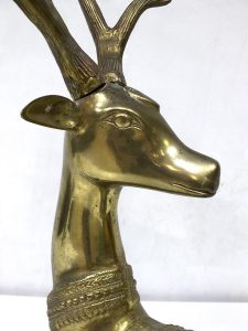 brons koperen hert beeld vintage deer decoration
