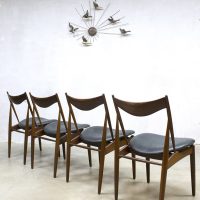 Vintage design Kurt Ostervig sculptural dinner chairs eetkamerstoel