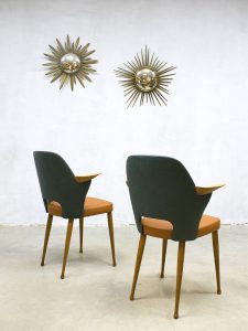 Vintage Dutch design dinner chairs Stevens eetkamerstoelen