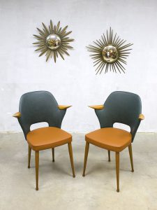 Vintage Dutch design dinner chairs Stevens eetkamerstoelen