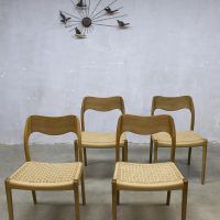 Vintage Deens design Niels O. Møller dinner chairs eetkamerstoelen no.71
