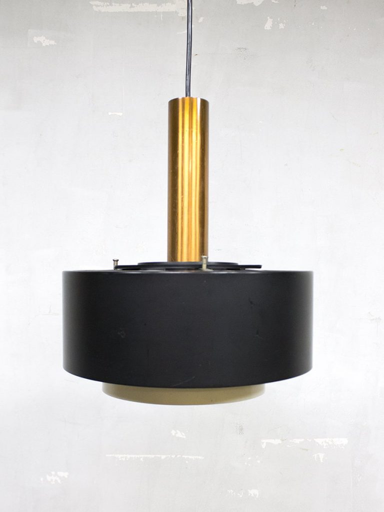 Vintage pendant lamp copper Hiemstra Evolux hanglamp