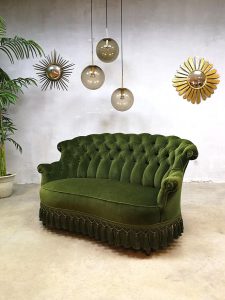 vintage velvet sofa velours lounge bank