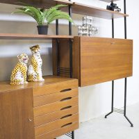 vintage wandkast kast retro midcentruy modern cabinet wall unit sixties