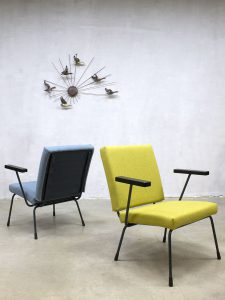 Gispen vintage arm chairs easy chairs Wim Rietveld model 415/1407