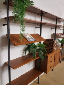 Vintage design modulair wandsysteem wall unit Olof Pira