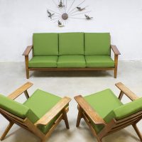 Vintage lounge set sofa Hans Wegner Getama bank fauteuil GE290