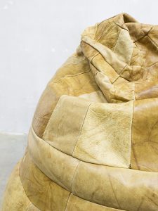 vintage patchwork bean bag de Sede zitzak leer leather Swiss design
