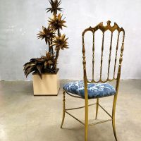sixties seventies vintage design stoel eetkamerstoel gold Chiavari chair