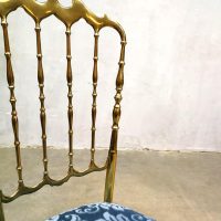 midcentury modern brass chair Chiavari Italian design